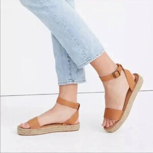 NWOT Soludos Shoes Soludos Cadiz Leather Espadrille Sandal